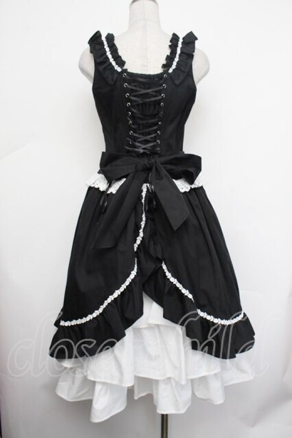 画像4: ALICE and the PIRATES / Adelineジャンパースカート  黒ｘ白 S-26-01-29-050-PA-OP-AS-ZS (4)