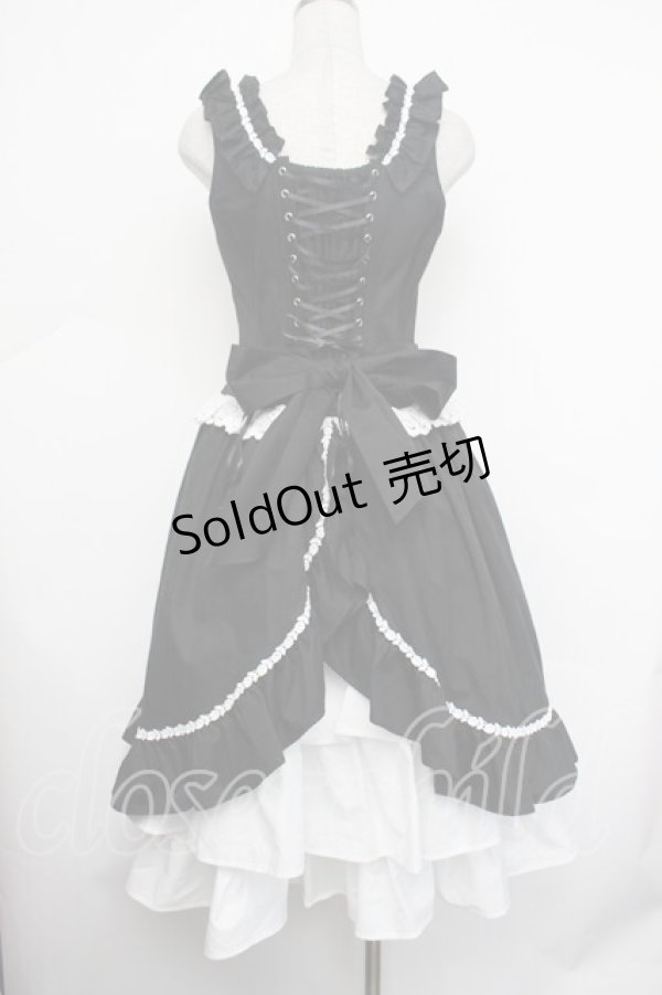 画像4: ALICE and the PIRATES / Adelineジャンパースカート  黒ｘ白 S-26-01-29-050-PA-OP-AS-ZS (4)