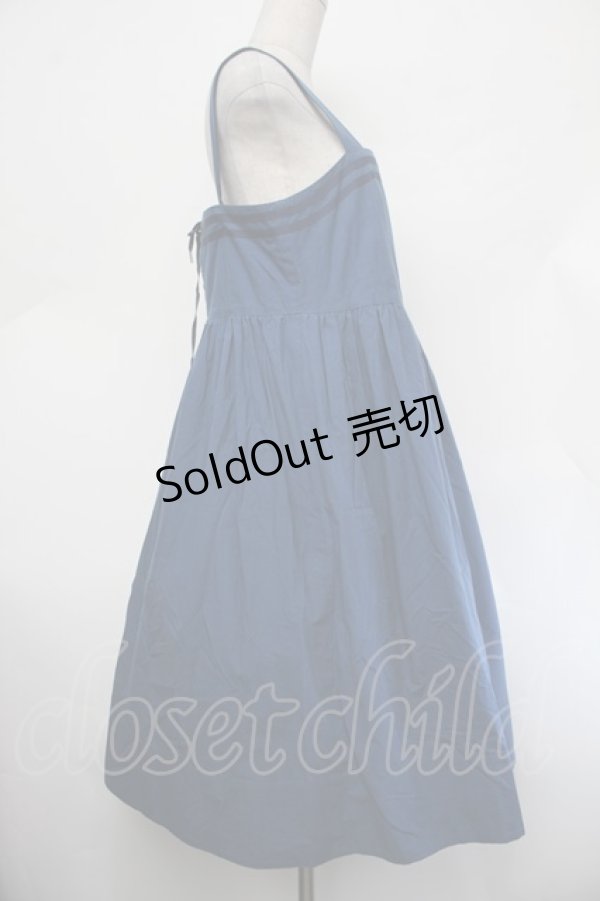 画像2: Jane Marple / ラインジャンパースカート  紺 S-26-01-29-052-JM-OP-AS-ZS (2)