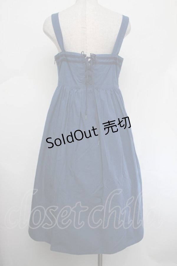 画像3: Jane Marple / ラインジャンパースカート  紺 S-26-01-29-052-JM-OP-AS-ZS (3)