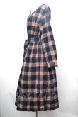 画像3: Jane Marple / Circus EMBカラーシャギーチェックドレス  ベージュｘ紺 S-26-01-29-053-JM-OP-AS-ZS (3)