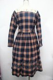 画像4: Jane Marple / Circus EMBカラーシャギーチェックドレス  ベージュｘ紺 S-26-01-29-053-JM-OP-AS-ZS (4)