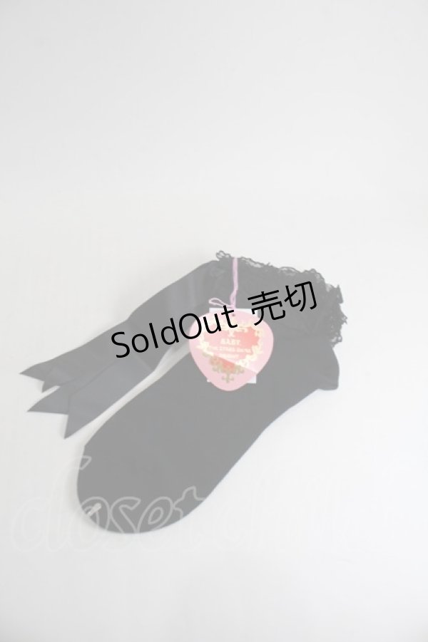 画像3: BABY,THE STARS SHINE BRIGHT / チュールレースクルー丈ソックス  黒 S-26-01-29-006-BA-ZA-AS-ZS (3)