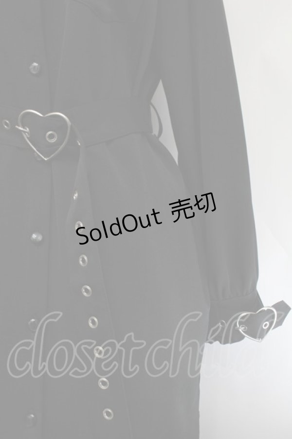 画像2: DearMyLove / ハートベルトレースシャツワンピ 3L 黒 S-26-01-29-054-EL-OP-TE-ZS (2)