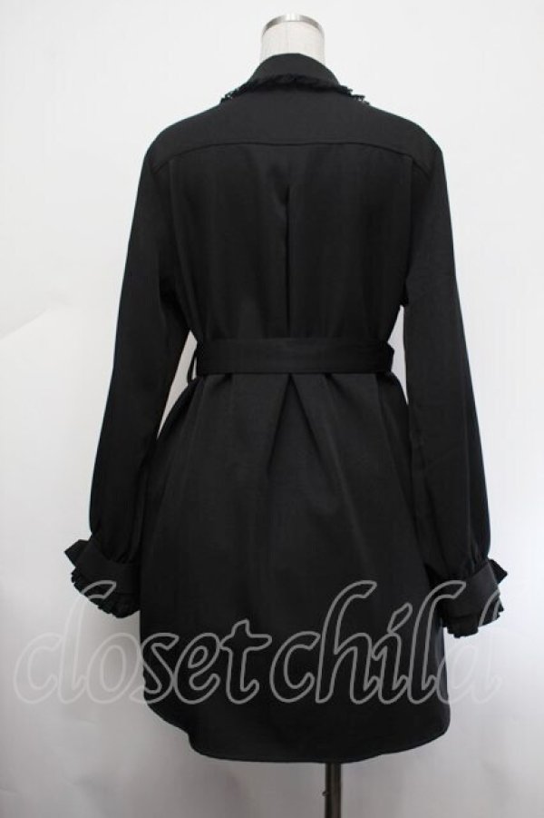 画像4: DearMyLove / ハートベルトレースシャツワンピ 3L 黒 S-26-01-29-054-EL-OP-TE-ZS (4)