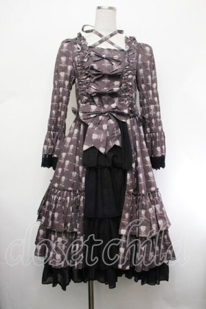 画像: ATELIER PIERROT / Rosy Bouquet Dress  グレー S-26-01-29-056-EL-OP-HR-ZS