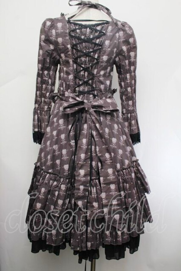 画像3: ATELIER PIERROT / Rosy Bouquet Dress  グレー S-26-01-29-056-EL-OP-HR-ZS (3)