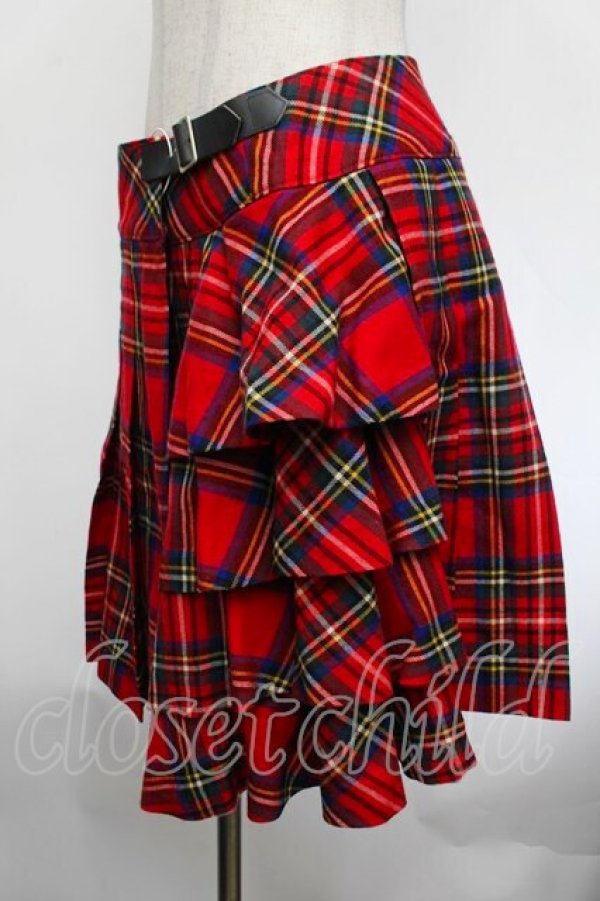 画像4: Jane Marple / チェックスカート  赤 S-26-01-29-059-JM-SK-AS-ZS (4)