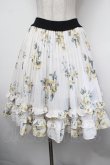 画像1: axes femme / 薔薇柄プリーツフリルスカート  オフ S-26-01-29-060-AX-SK-AS-ZS (1)
