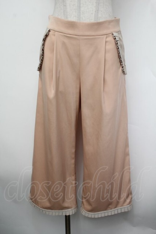 画像1: abilletage / フリルワイドパンツ  ピンク S-26-01-29-061-GO-PA-AS-ZS (1)