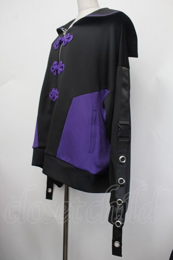 画像2: Amilige / セーラー2wayMA-1ブルゾン  黒 S-26-01-29-063-PU-CO-AS-ZS (2)