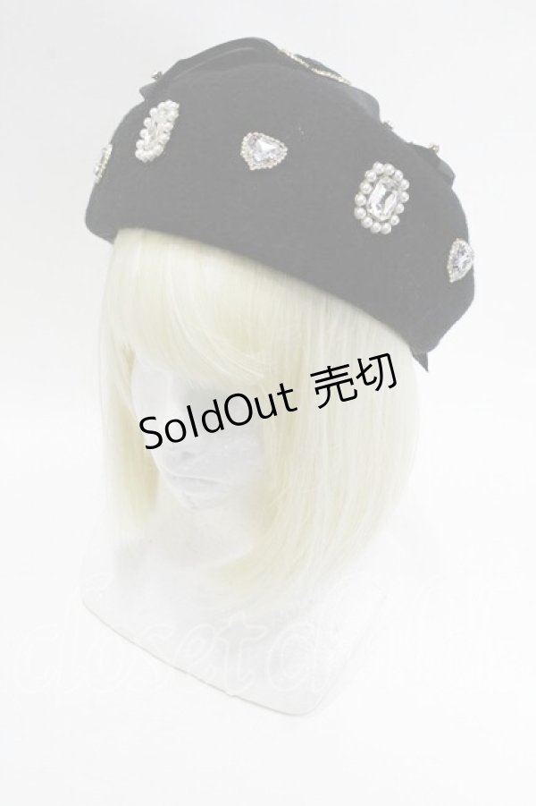 画像1: LIZ LISA / ビジューリボンベレー  黒 S-26-01-29-010-LO-BG-TE-ZS (1)