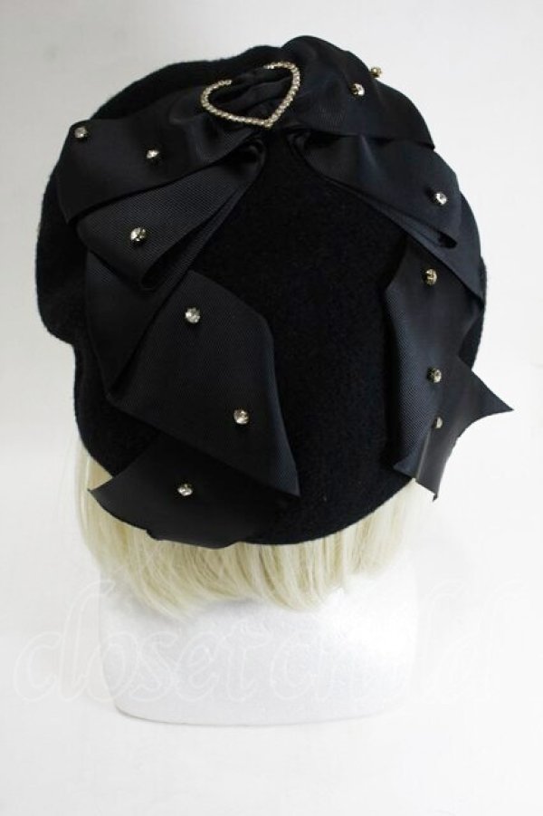 画像2: LIZ LISA / ビジューリボンベレー  黒 S-26-01-29-010-LO-BG-TE-ZS (2)