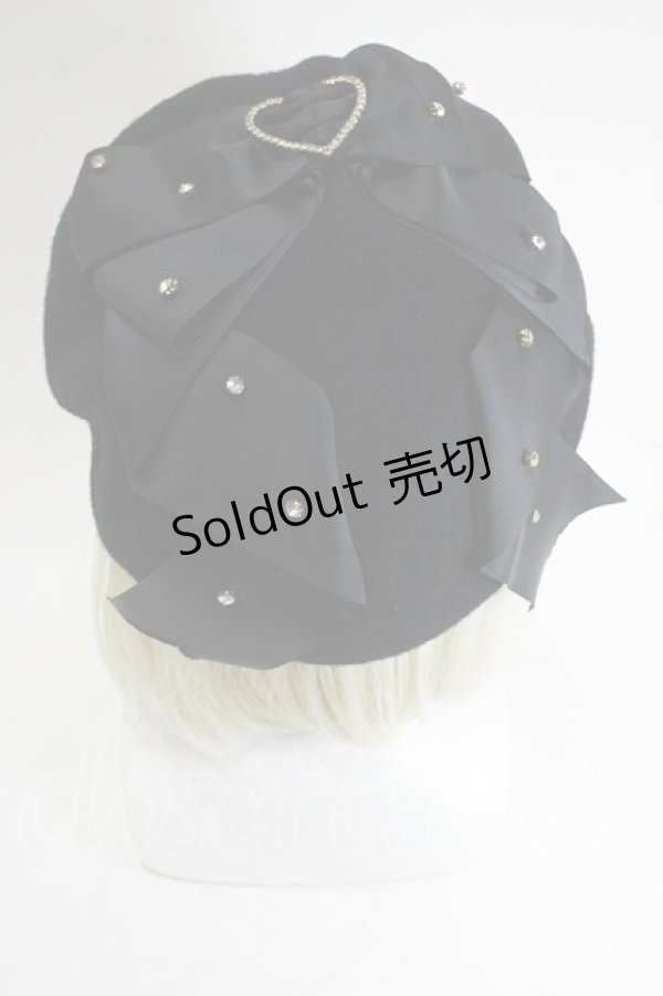 画像2: LIZ LISA / ビジューリボンベレー  黒 S-26-01-29-010-LO-BG-TE-ZS (2)