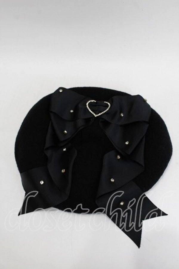 画像3: LIZ LISA / ビジューリボンベレー  黒 S-26-01-29-010-LO-BG-TE-ZS (3)