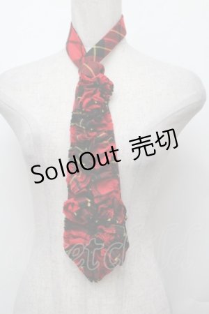 画像: Jane Marple / チェックフリルネクタイ  赤 S-26-01-29-013-JM-ZA-AS-ZS