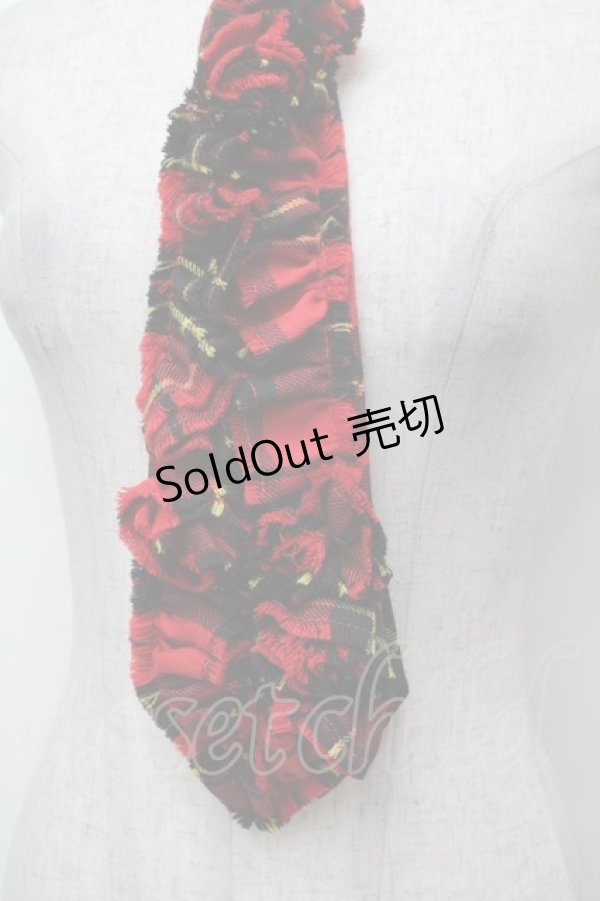 画像2: Jane Marple / チェックフリルネクタイ  赤 S-26-01-29-013-JM-ZA-AS-ZS (2)