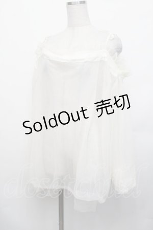 画像: axes femme / チュールオフショルトップス  アイボリー S-26-01-29-016-AX-TO-TE-ZS