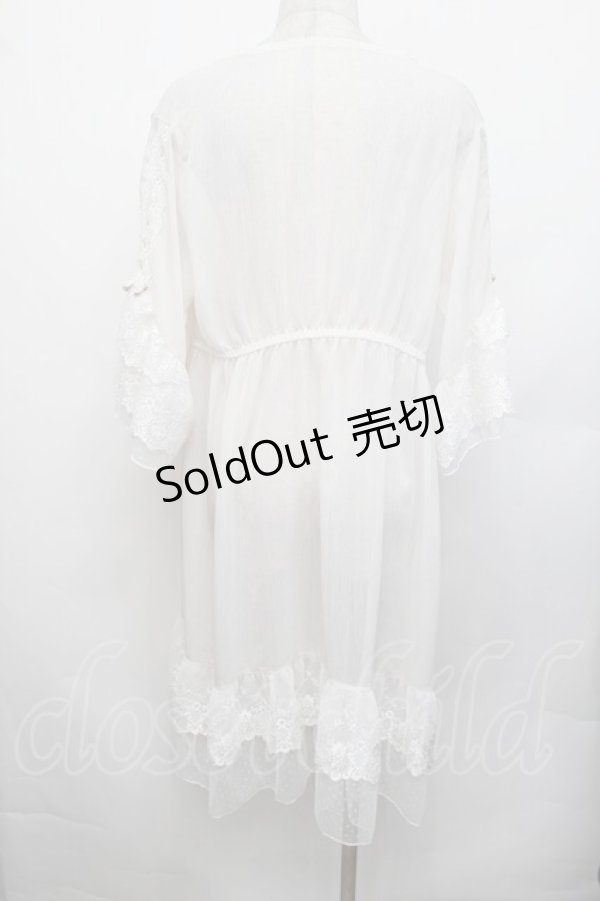 画像4: axes femme / シアー×チュールレースガウン F オフ S-26-01-29-018-AX-TO-TE-ZS (4)