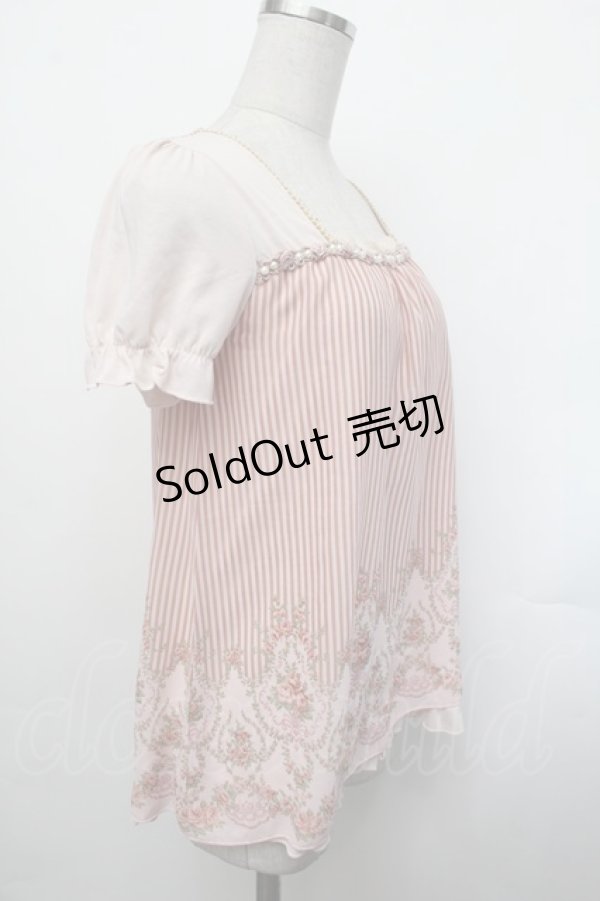 画像2: axes femme / ストライプトップス  ピンク S-26-01-29-020-AX-TO-AS-ZS (2)