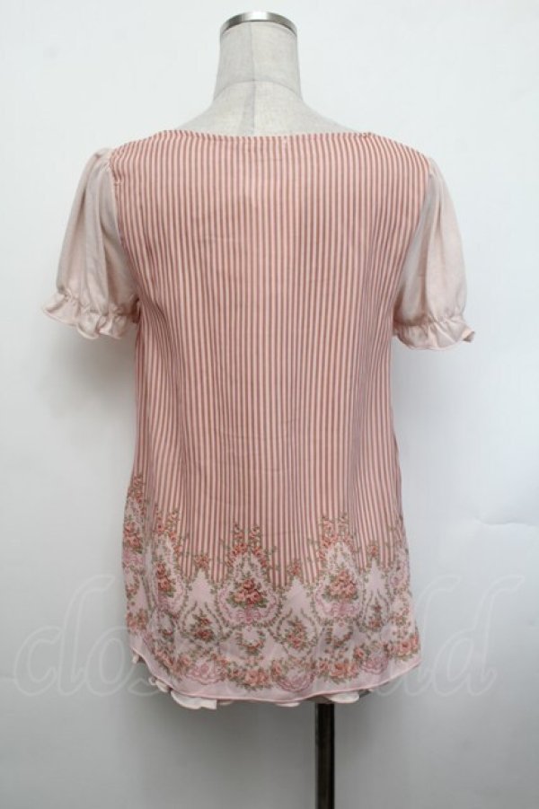 画像3: axes femme / ストライプトップス  ピンク S-26-01-29-020-AX-TO-AS-ZS (3)