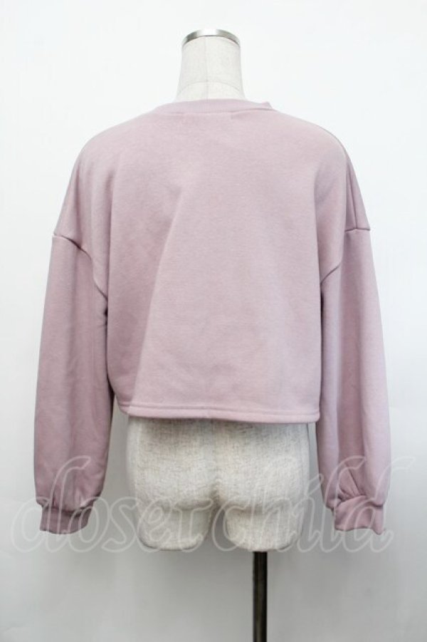 画像3: Fi.n.t / ローズクロスステッチロゴプリントスウェットプルオーバー F ラベンダー S-26-01-29-021-CA-TO-TE-ZS (3)