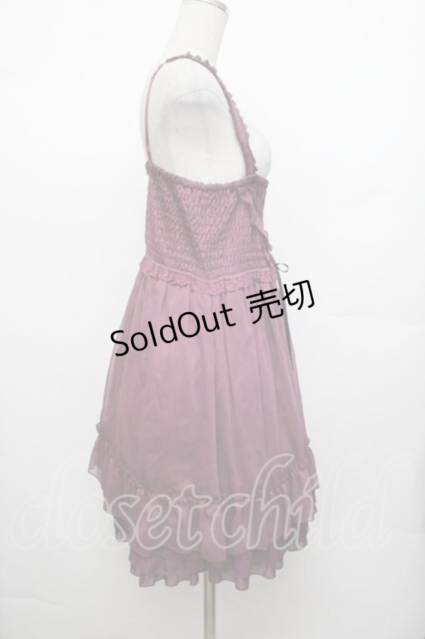 画像2: axes femme / シフォンシャーリングチュニ  ワイン S-26-01-29-022-AX-OP-AS-ZS (2)