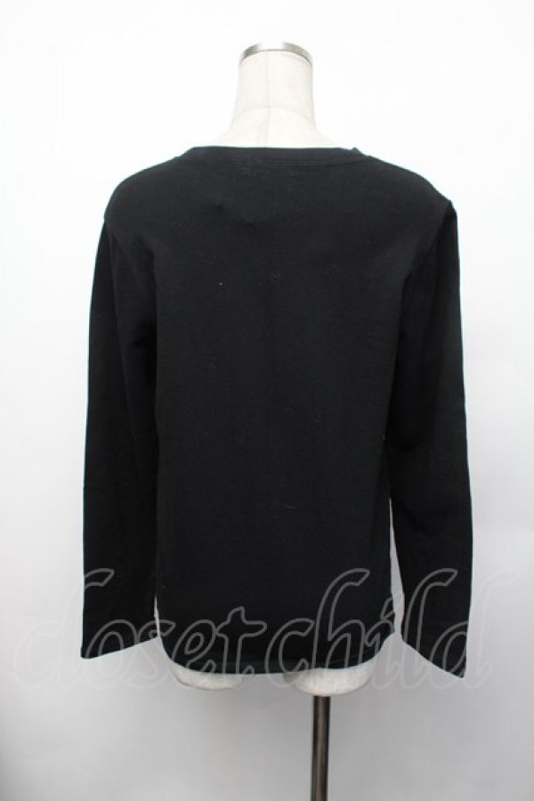 画像3: KANSAI YAMAMOTO / 刺繍ロンT  黒 S-26-01-29-030-PU-TO-HR-ZS (3)