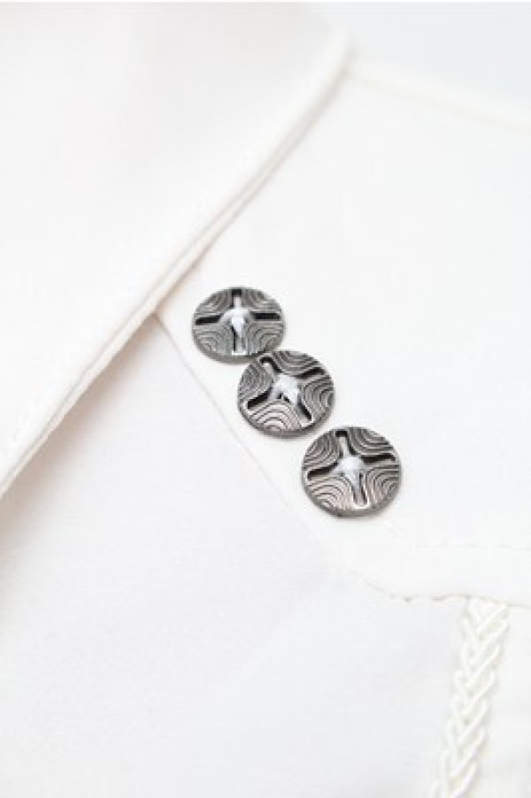 画像5: Ozz Croce / 袖チュールレイヤードロングシャツ  白 S-26-01-31-029-OO-BL-HR-ZS (5)