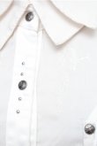画像6: Ozz Croce / 袖チュールレイヤードロングシャツ  白 S-26-01-31-029-OO-BL-HR-ZS (6)