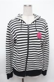 画像1: SUPER LOVERS / ボーダーパーカー  黒ｘ白 S-26-01-31-031-PU-TO-HR-ZS (1)