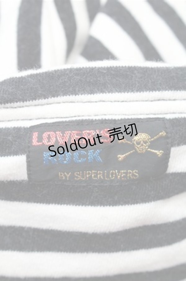 画像3: SUPER LOVERS / ボーダーパーカー  黒ｘ白 S-26-01-31-031-PU-TO-HR-ZS (3)