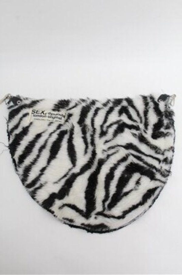 画像1: SEXY DYNAMITE LONDON / ゼブラ柄フラップ  黒ｘ白 S-26-01-31-006-PU-ZA-HR-ZS (1)