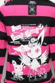 画像3: MARI'S ROCK / うさみみボーダーパーカー  黒ｘピンク S-26-01-31-032-PU-BL-HR-ZS (3)