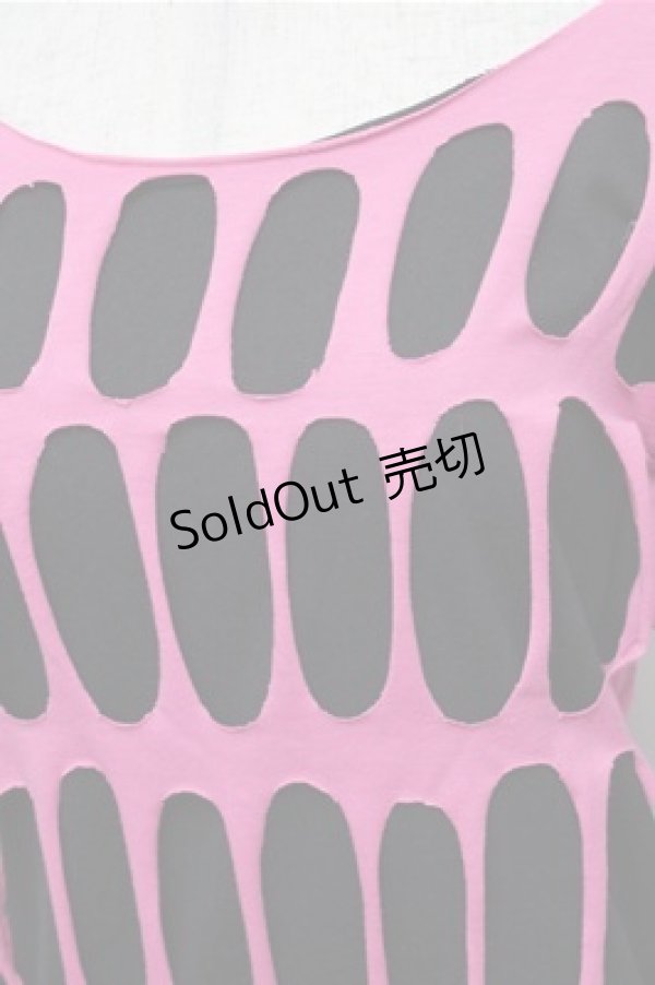 画像3: SEXY DYNAMITE LONDON / 袖ボーダーカットソー  黒ｘピンク S-26-01-31-033-PU-TO-HR-ZS (3)