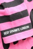 画像4: SEXY DYNAMITE LONDON / 袖ボーダーカットソー  黒ｘピンク S-26-01-31-033-PU-TO-HR-ZS (4)
