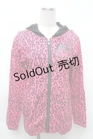 画像: SEX POT ReVeNGe / レオパードパーカー  黒 S-26-01-31-034-SP-TS-HR-ZS