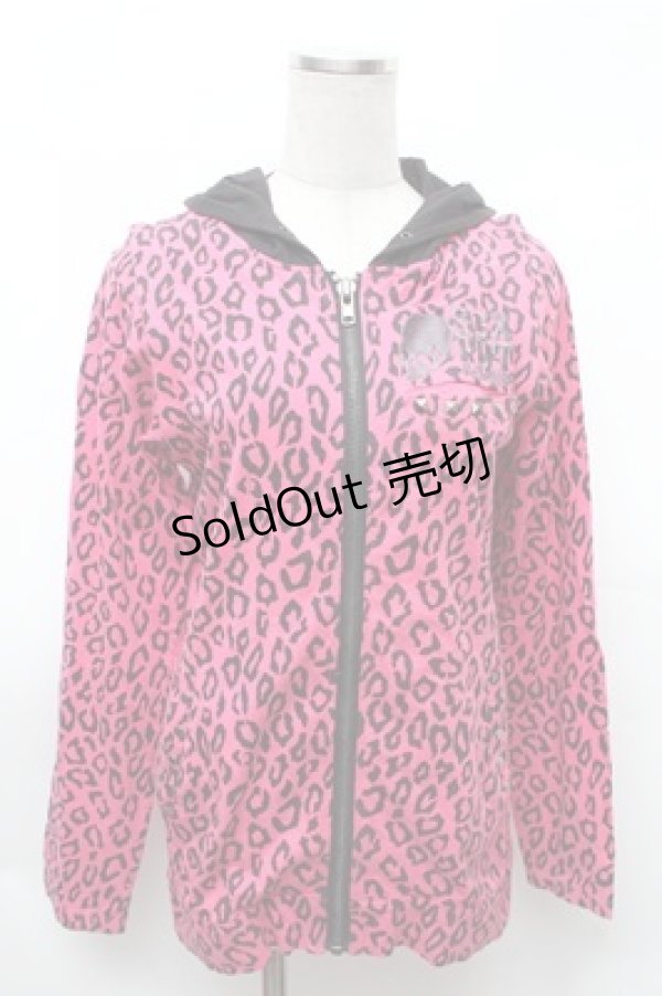 画像1: SEX POT ReVeNGe / レオパードパーカー  黒 S-26-01-31-034-SP-TS-HR-ZS (1)