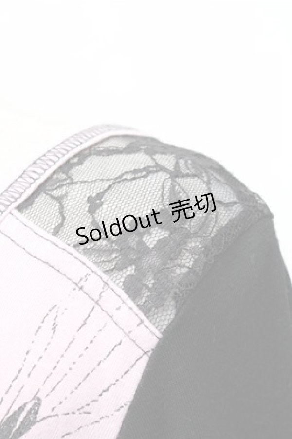 画像3: ALGONQUINS / バタフライプリントカットソー  ピンクｘ黒 S-26-01-31-038-AL-TO-HR-ZS (3)