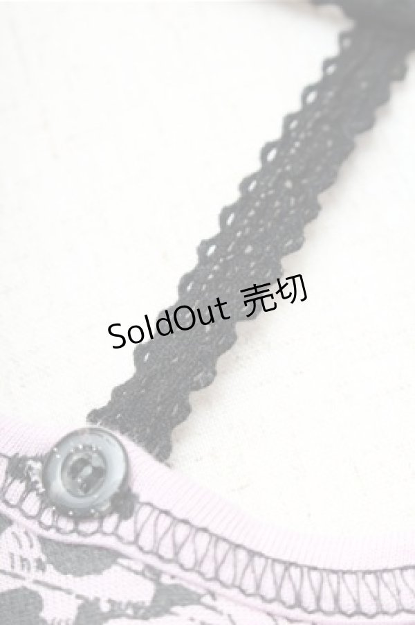 画像4: ALGONQUINS / バタフライプリントカットソー  ピンクｘ黒 S-26-01-31-038-AL-TO-HR-ZS (4)