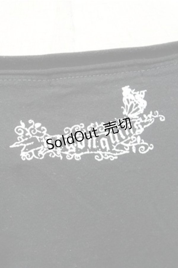 画像3: ALGONQUINS / 重ね着風プリントカットソー  黒 S-26-01-31-040-AL-TO-HR-ZS (3)