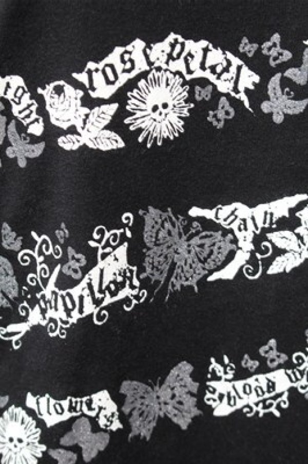 画像5: ALGONQUINS / 重ね着風プリントカットソー  黒 S-26-01-31-040-AL-TO-HR-ZS (5)