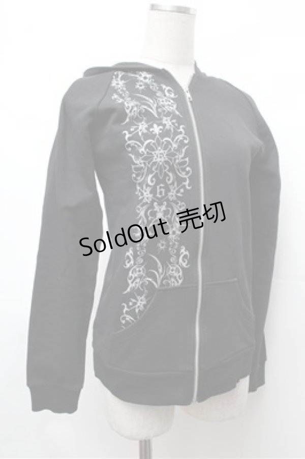 画像2: Sixh / プリントZIPパーカー  黒 S-26-01-31-043-HN-TO-HR-ZS (2)