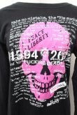 画像2: PEACE NOW / スカルプリントカットソー  黒 S-26-01-31-044-PU-BL-HR-ZS (2)