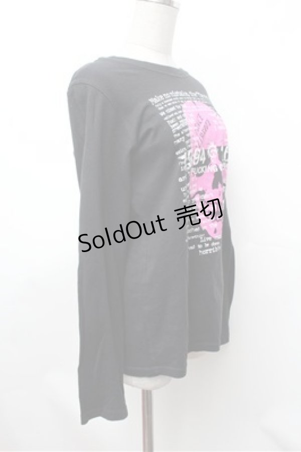 画像3: PEACE NOW / スカルプリントカットソー  黒 S-26-01-31-044-PU-BL-HR-ZS (3)