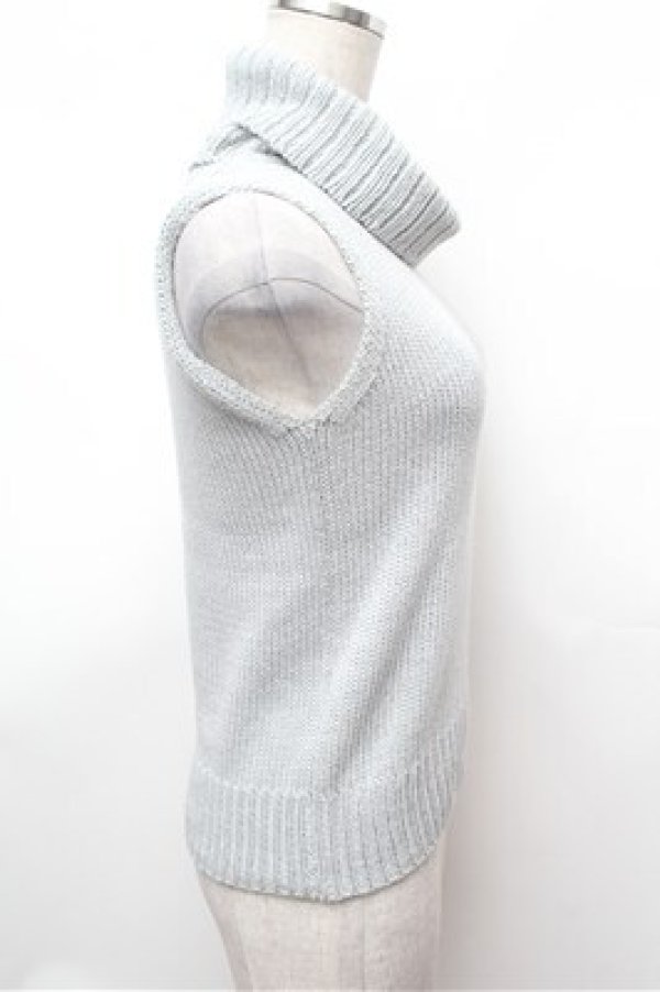 画像2: INGEBORG / ノースリーブタートルニット  グレー S-26-01-31-047-LO-TO-HR-ZS (2)