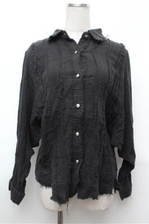 画像: HELL CAT PUNKS / ガーゼシャツ  黒 S-26-01-31-049-PU-BL-HR-ZS