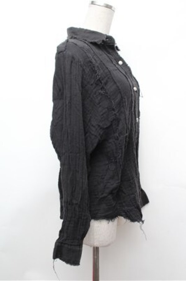 画像2: HELL CAT PUNKS / ガーゼシャツ  黒 S-26-01-31-049-PU-BL-HR-ZS (2)