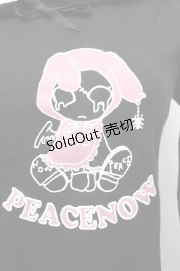 画像2: PEACE NOW / プリントカットソー  黒 S-26-01-31-050-PU-TO-HR-ZS (2)