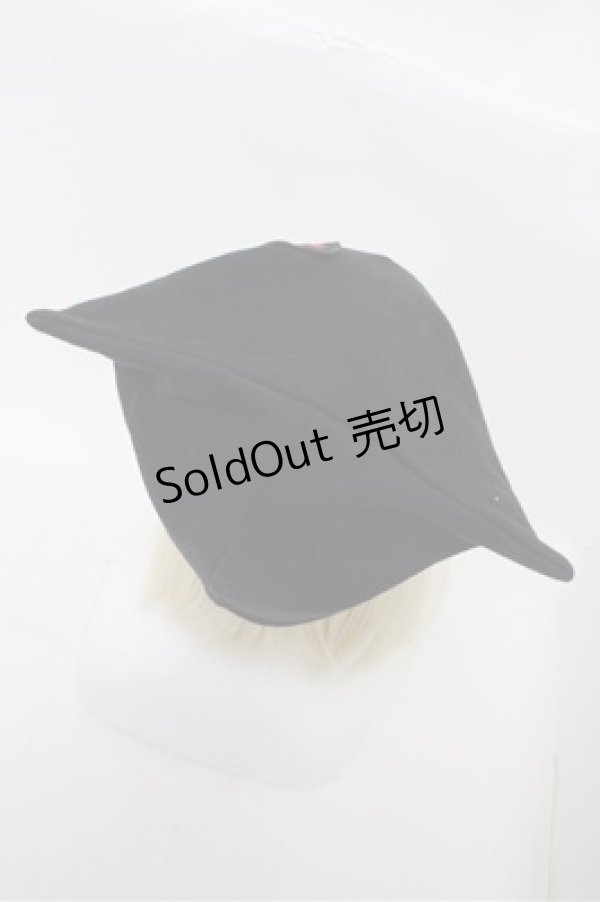 画像3: ALGONQUINS / スカルワッペンねこみみハット  黒 S-26-01-31-008-AL-ZA-HR-ZS (3)